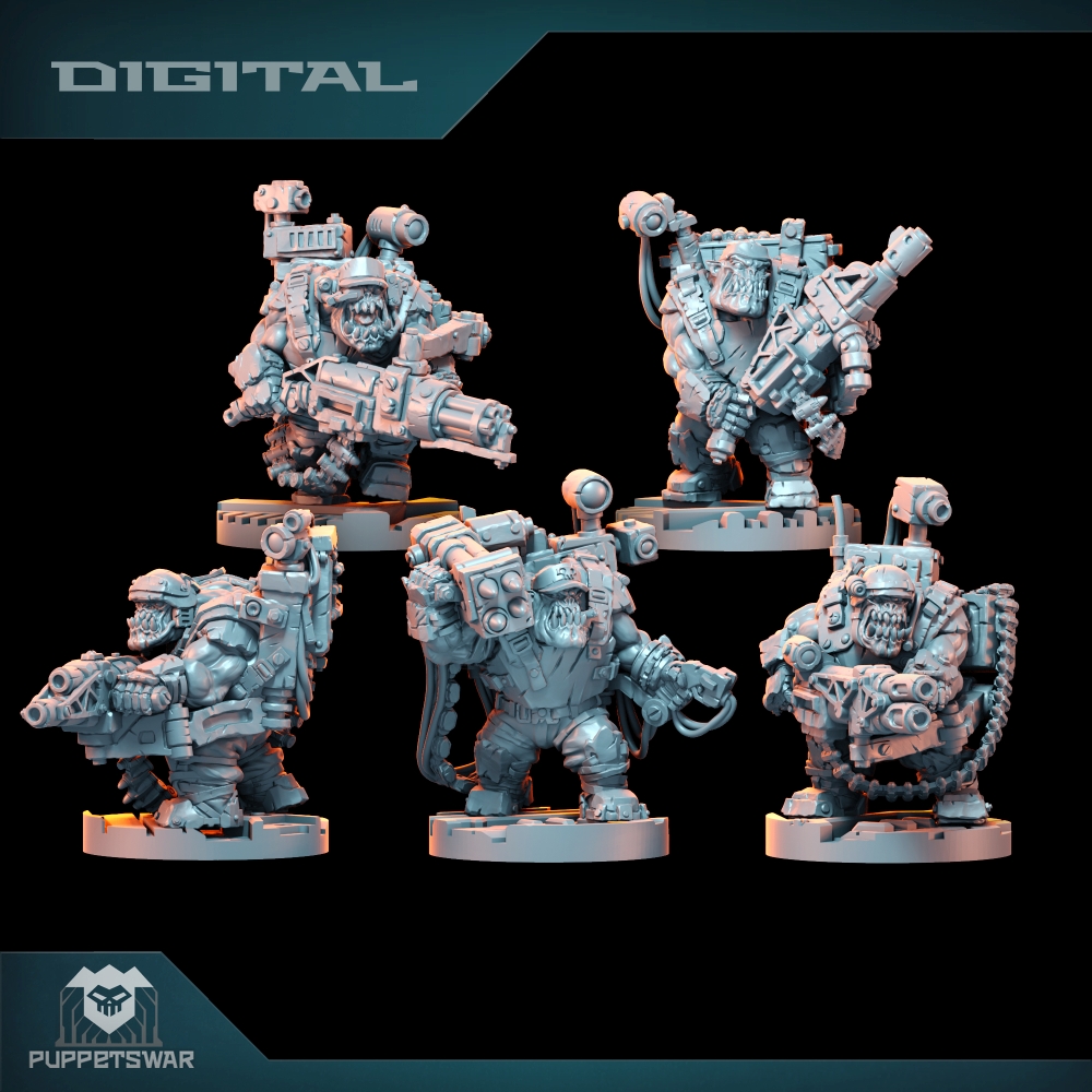 3D Printing Material - Orc Ultimate Badasses Squad، شخصية الجلد