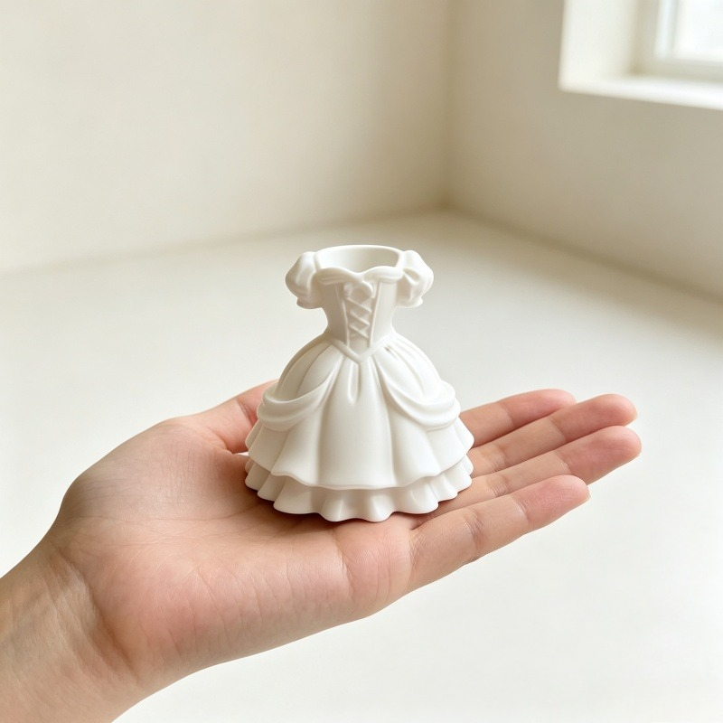 3D Printing Vase - حامل أقلام على شكل فستان أميرة