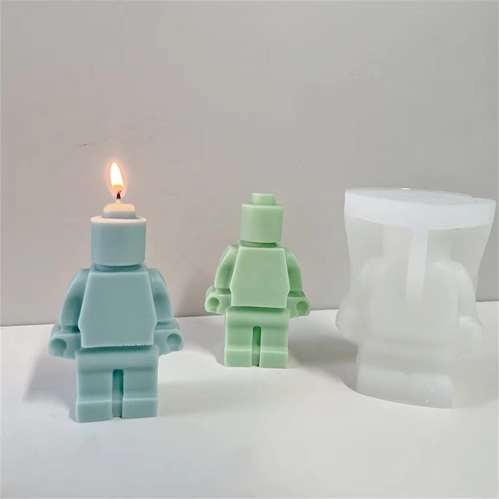 3D Printing Lego - قالب شمع سيليكون على شكل روبوتات