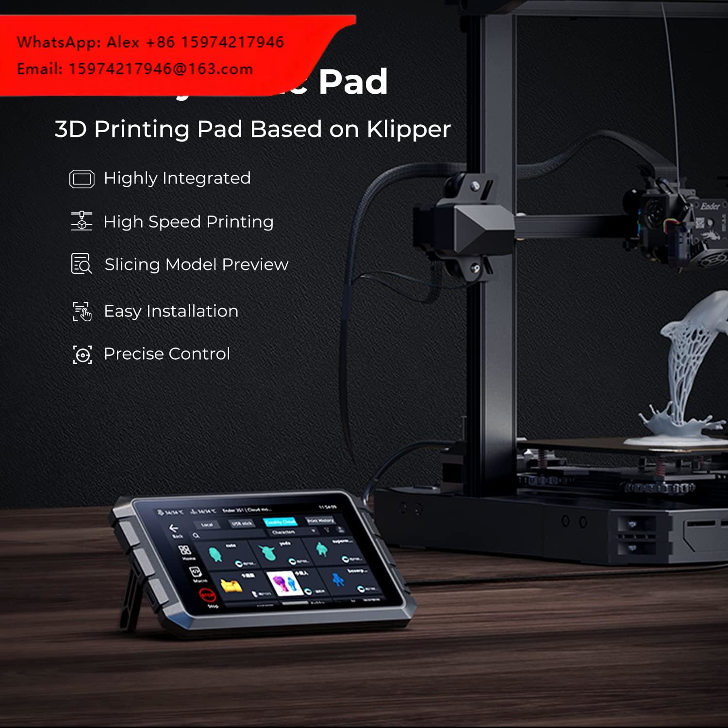 3D Printing Klipper - لوحة كرياليتي سونيك تي 800 بشاشة