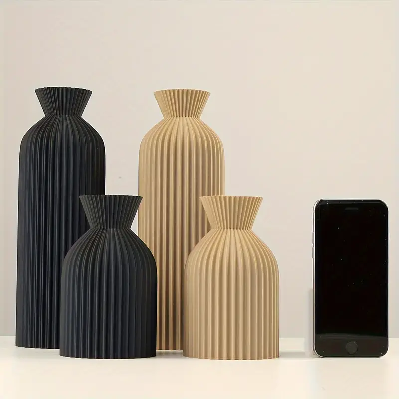 مزهرية بلاستيكية سوداء أنيقة - - مراجعة 3D Printing Vase وسعره